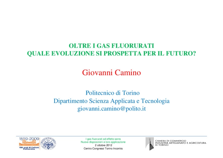 Oltre i gas fluorurati - quale evoluzione si prospetta per