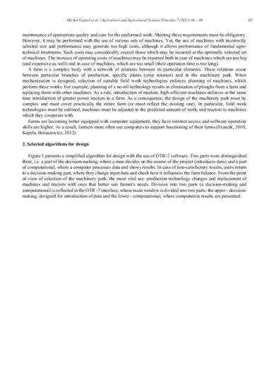 Optimisation of the machinery park with the use of OTR-7