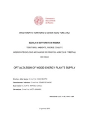 Optimization of wood energy plant supply