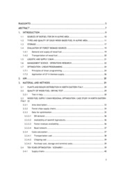 Optimization of wood energy plant supply