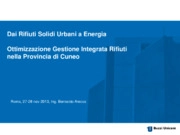 Ottimizzazione e gestione integrata dei rifiuti nella Provincia di Cuneo