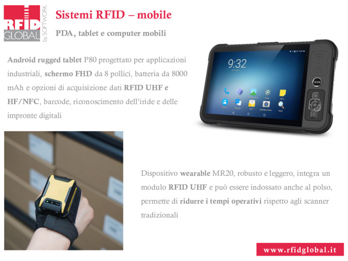 Parco prodotti mobile - RFID in banda HF, NFC e UHF