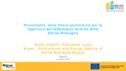 Potenzialit della filiera geotermica per la copertura del fabbisogno termico della Emilia-Romagna