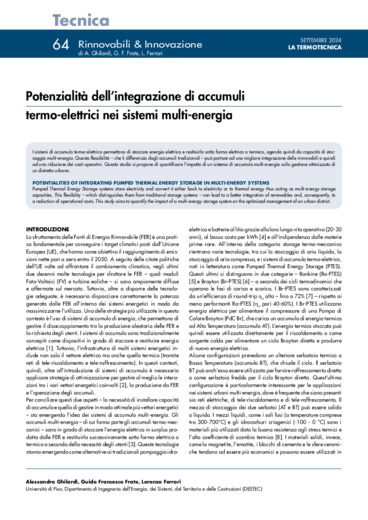 Potenzialit dell'integrazione di accumuli termo-elettrici nei sistemi multi-energia