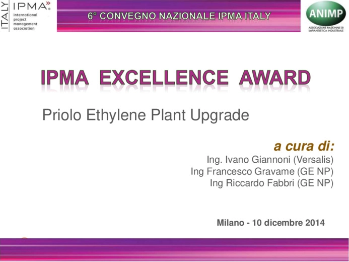 Priolo ethylene plant upgrade