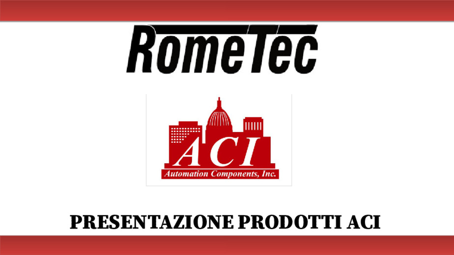 Prodotti ACI (Automation Components inc.) per il building automation