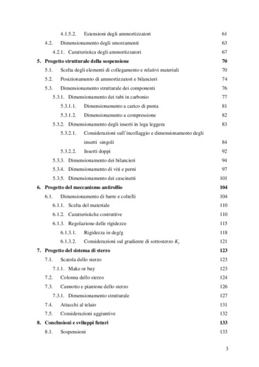 Progetto e sviluppo di sospensioni e sistema di sterzo per