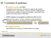 Progetto Illumina Il CRIET come facilitatore per l’assistenza ai Comuni