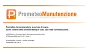 Prometeo la manutenzione a portata di mano. Come tenere sotto