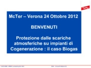 Protezione dalle scariche atmosferiche su impianti Cogenerazione: il caso Biogas