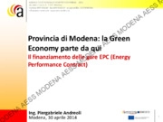 Provincia di Modena: la green economy parte da qui