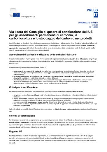 Quadro di certificazione dell