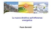 Recenti sviluppi sullefficienza energetica in Europa: la direttiva 2012/27