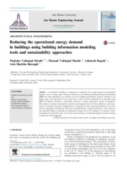 Reducing the operational energy demand in buildings using building information modeling tools