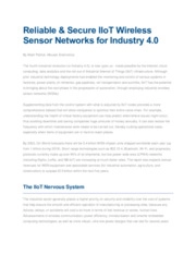 Reliable & Secure IIoT Wireless Sensor Networks for Industry 4.0