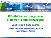 Riferibilità metrologica dei sistemi di contabilizzazione