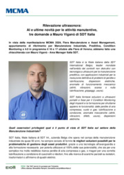 Rilevazione ultrasonora: AI e ultime novit per le attivit manutentive,  tre domande a Mauro Vigan di SDT Italia 
