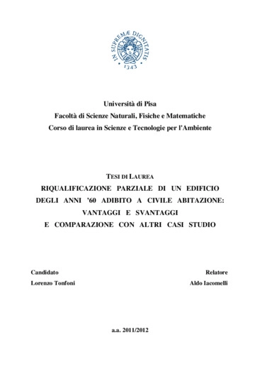 Riqualificazione parziale di un edificio degli anni ’60 adibito a