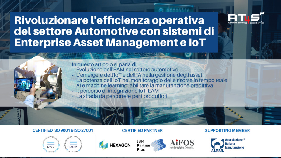 Rivoluzionare l'efficienza operativa del settore Automotive con sistemi di Enterprise Asset Management e IoT