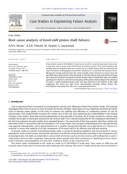 Root cause analysis of bowl-mill pinion shaft failures