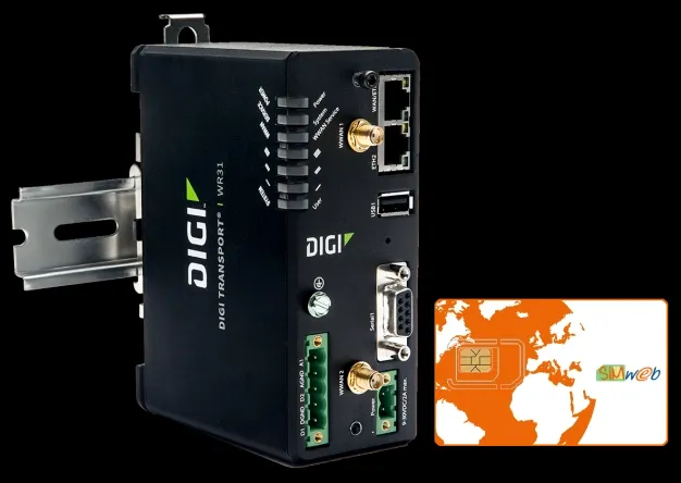 Router e Sim industriali con connettivit 4G LTE sicura e affidabile per le applicazioni dell'automazione industriale