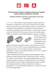 RS Components inserisce a catalogo connettori per impieghi pesanti, adatti