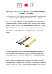 RS Components inserisce a catalogo i connettori Milli-Grid™ Molex in