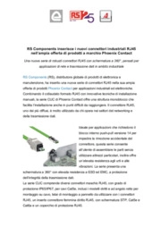 RS Components inserisce i nuovi connettori industriali RJ45 nell’ampia offerta