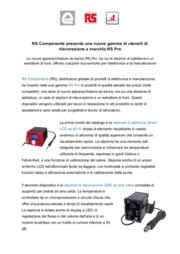 RS Components presenta una nuova gamma di utensili di rilavorazione