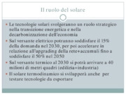 Scenari 2030 per il solare