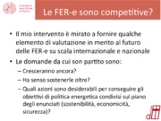 Scenario internazionale della competitività per le FER-e