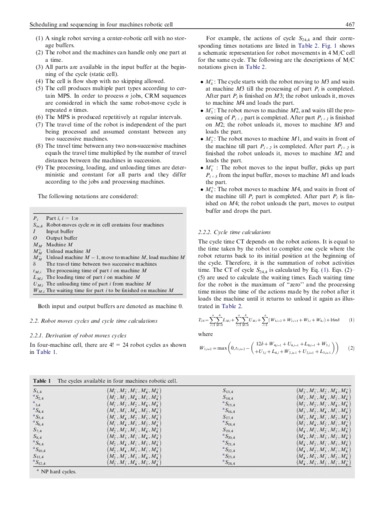 Scheduling and sequencing in four machines robotic cell: application of