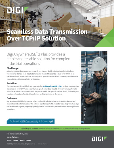 Seamless Data Transmission Over TCP/IP Solution