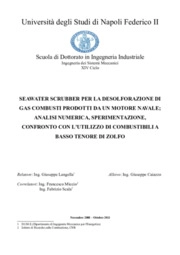 Seawater scrubber per la desolforazione di gas combusti prodotti da un motore navale