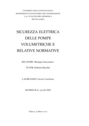 Sicurezza elettrica delle pompe volumetriche e relative normative