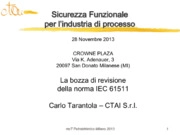 Sicurezza Funzionale per industria di processo: la bozza di revisione