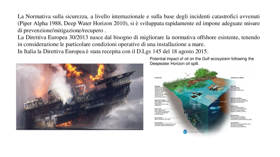 Sicurezza operazioni in mare nel settore idrocarburi: la direttiva 30/UE/ 2013. Nuovo approccio alla sicurezza offshore