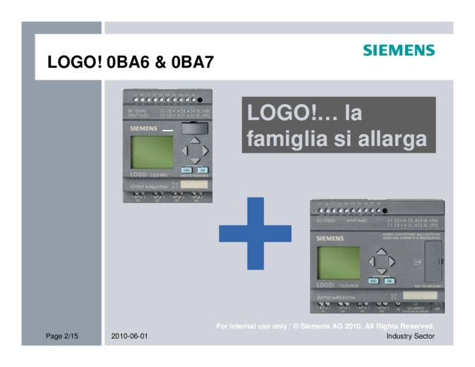 Siemens Modulo Logico LOGO! 0BA6 & 0BA7