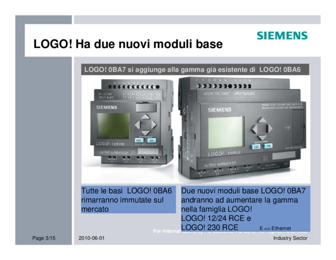 Siemens Modulo Logico LOGO! 0BA6 & 0BA7