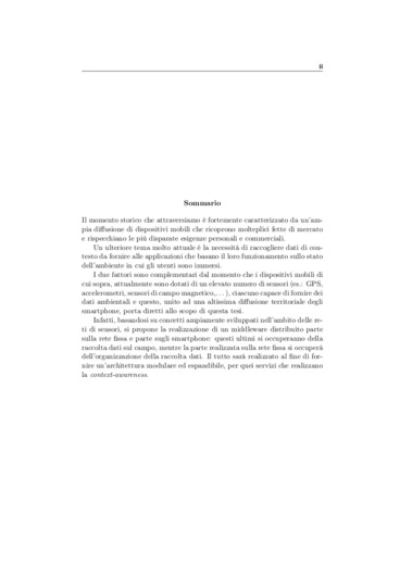 Sistema per il recupero e la gestione di dati ambientali da smartphone