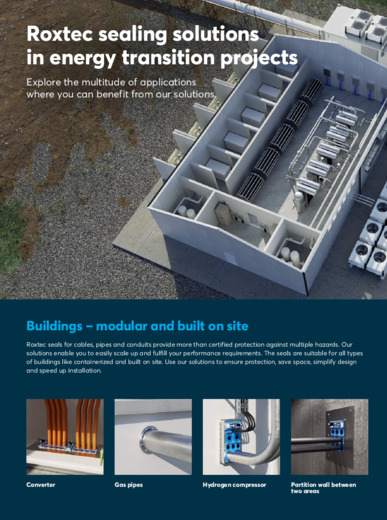 Sistemi di sigillatura Roxtec nei progetti di idrogeno, cattura del carbonio, e-fuel e biocarburanti