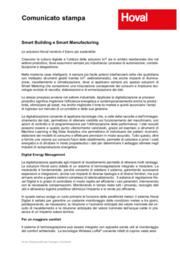 Internet of things, Smart building, Smart manufacturing, Telecontrollo