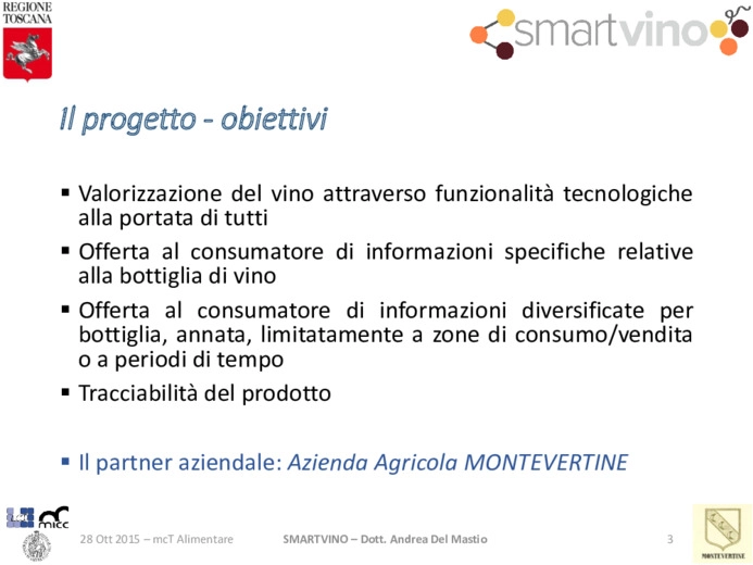 SMARTVINO  Informazioni multimediali sul vino attraverso smart-etichette