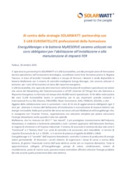 Solarwatt annuncia la partnership con Eurosatellite professionisti della formazione 
