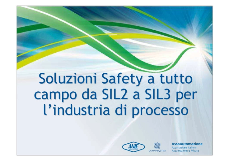 Soluzione Safety a tutto campo da SIL2 a SIL3 per l'industria di processo