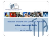 Soluzioni avanzate nella Computer Vision 3D - Virtual / Augmented