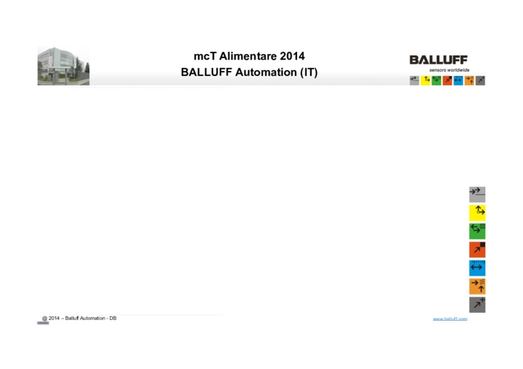 Soluzioni realizzate e potenziali con i Sensori Balluff per l'industria Alimentare