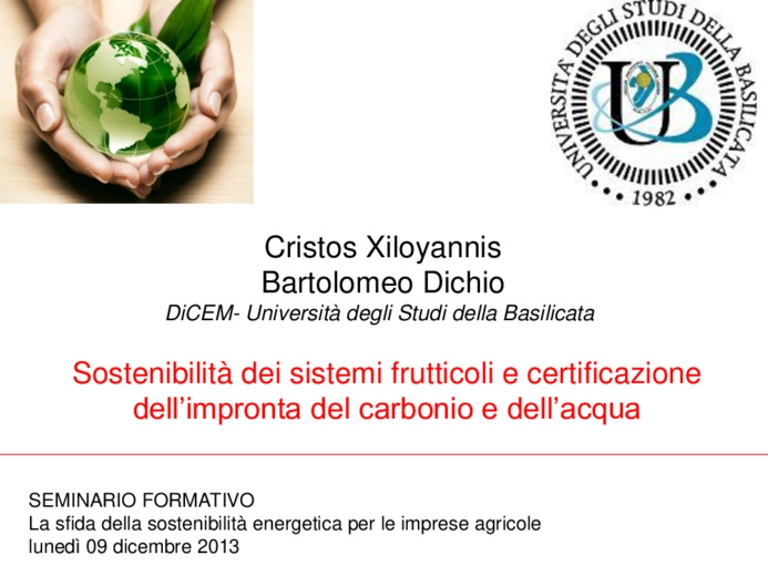 Sostenibilità dei sistemi frutticoli e certificazione dell’impronta del carbonio e