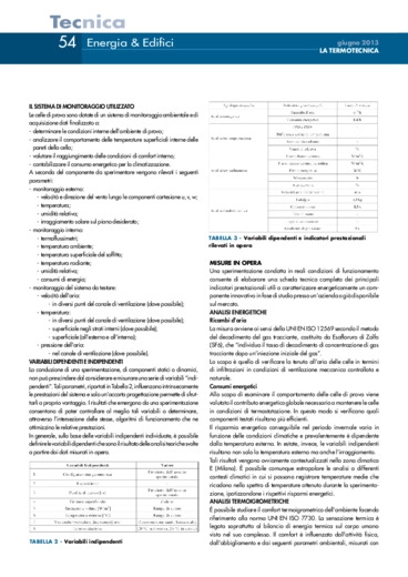 Sperimentazioni in opera: analisi delle prestazioni di componenti edilizi