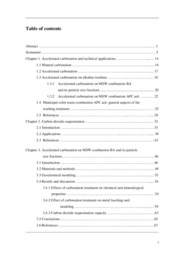 Stabilization of MSW combustion residues by accelerated carbonation treatment and